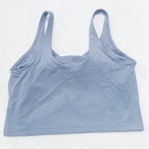 lululemon athletica Light Blue V-Neck Crop Tank thumbnail 4