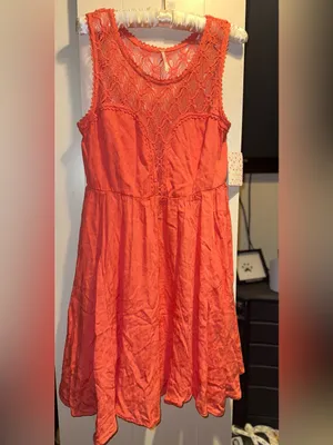 NWT Free People Fiesta Coral Lace Dress thumbnail 3