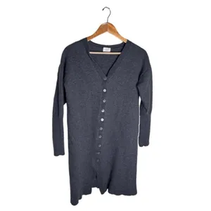 Wilifred Long Cardigan Blue Size Large Merino Wool Dusky Long Sleeves Buttons thumbnail 10