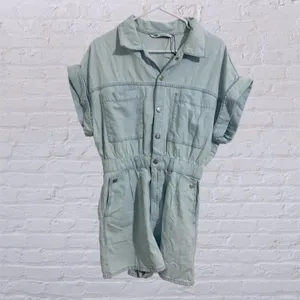 Zara Women’s Romper  Light Blue Denim thumbnail 2