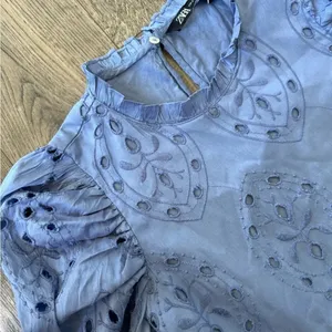 Zara Women Embroidered Eyelet Dress- Periwinkle thumbnail 8