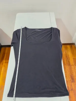 Abercrombie & Fitch Long Sleeve Square Neck Top - Black - Women's Size M thumbnail 7