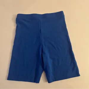 White Fox Boutique Blue Ribbed Biker Shorts Puffy Logo thumbnail 4