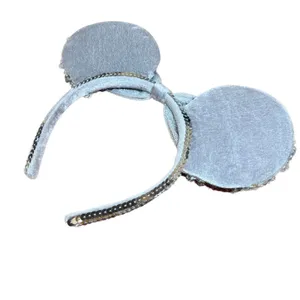 Disney Y2K Silver Sequin Minnie Ears thumbnail 8