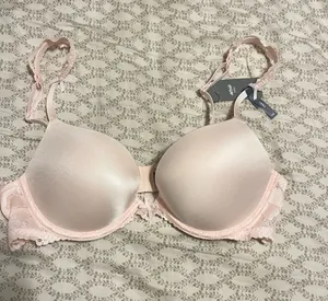Aerie Pink Lace Push-Up Bra 34B thumbnail 1
