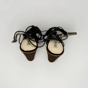 Cape Robbin Black Lace-Up Block Heels thumbnail 4