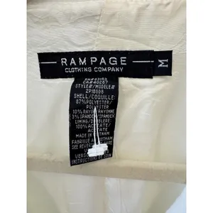 Rampage Clothing Company Cream Two Button Blazer Jacket Notched Lapel Size Med thumbnail 6