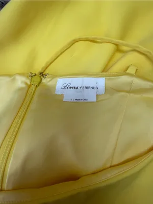 Lovers + Friends Teddy Mini Dress in Lemon‎ size small thumbnail 7