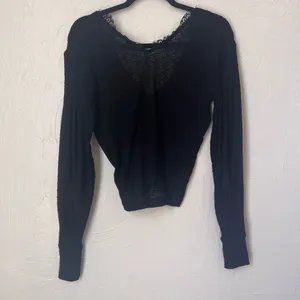 Free PeopleDream girl knit lace trim sweater top size XS thumbnail 8