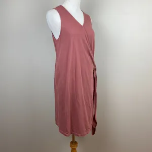 Roxy Wrap Dress‎ 8 Pink Mauve Mini Sleeveless V-Neck Tie Rhythm Luck Lightweight thumbnail 3