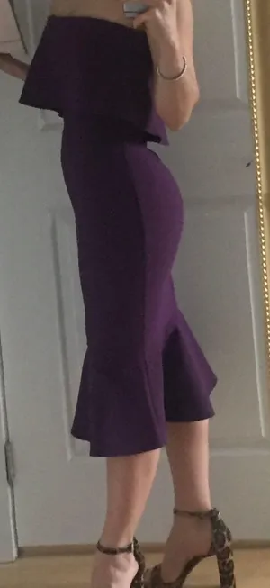Likely Plum colored strapless dress by size 0 thumbnail 4