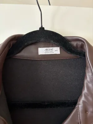 Brown Faux Leather Jacket Size M thumbnail 4