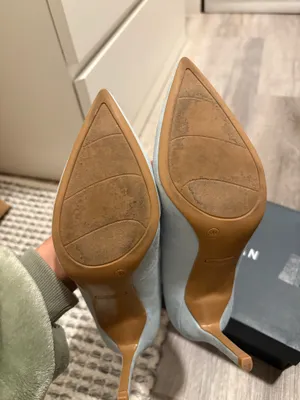 Nine West Light Blue Pointed Heels  thumbnail 5