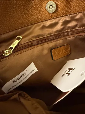 NEW Kattee genuine leather tote bag thumbnail 6