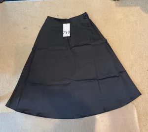 A-line Midi Satin Skirt Size S thumbnail 2