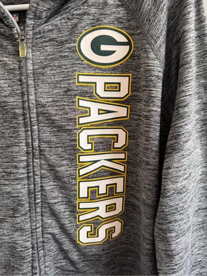 NFL Green Bay Packers Women's Large Gray‎ Full Zip Hoodie Jacket L thumbnail 4