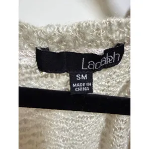Ladakh Colorblock Knit‎ Cardigan Womens S Oversized Open Front Beige Peach thumbnail 4