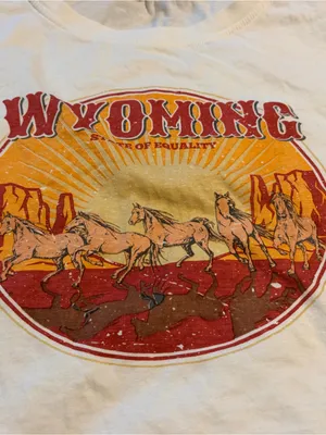 Wyoming State of Equality Crop Top thumbnail 2