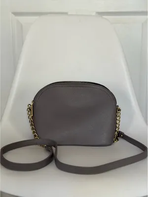 Taupe bow crossbody bag thumbnail 2