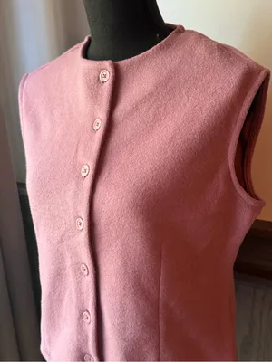A new day Sleeveless Button-Front Pink Soft Vest medium NWT thumbnail 2