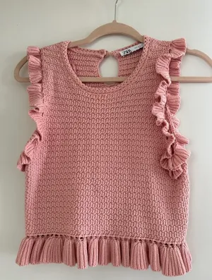 crochet pink Top thumbnail 1