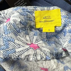 Roller Rabbit Inez Blue Floral Embroidered Tunic Small thumbnail 3