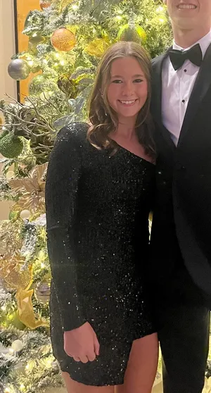 Adika black sparkly dress thumbnail 1