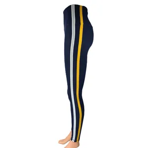 All Access x Bandier Women's Blue Striped Yoga Athletic Leggings Pants Size S thumbnail 3