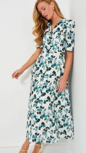NWT Tuckernuck Budding Bluebell Hadley Floral Linen Dress small thumbnail 1
