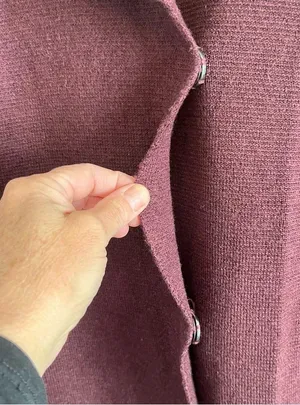 Juliana Collezione 100% Wool Burgundy Top Coat thumbnail 6