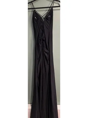 Amarra Black Maxi Dress Women 2 Dark Fairy Goth Whimsigoth Lace Up Y2K thumbnail 7