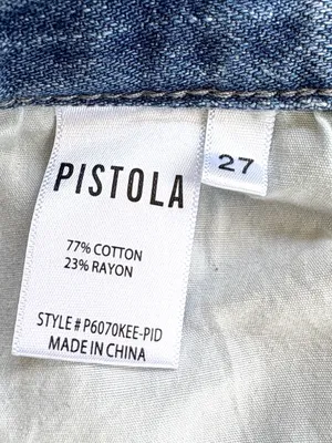 EUC Pistola Relaxed Fit Distressed Straight Leg Jeans Size 27 thumbnail 4