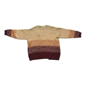 Lucky Brand Brown Ombre Dye Oversize Open Cardigan In Rust Wool Blend Size M thumbnail 6