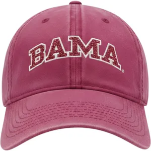 The Game Alabama Crimson Tide BAMA Rhinestone Baseball Cap Red Washed Dad Hat thumbnail 1