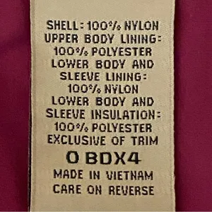 L.L.BEAN raspberry pink with grey trim Thinsulate Quilted winter coat Small VGUC thumbnail 11