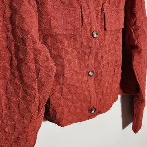 Privy Rust Red Cropped Textured Jacket Size Medium NWT thumbnail 4