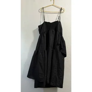 KATE SPADE NEW YORK size XXL 2x Women's Tiered Ruffle Midi Tank Dress Black NEW! thumbnail 4
