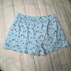 Holiday Snowman Christmas Winter Boxer Shorts Size XL Adult Baby Blue thumbnail 2