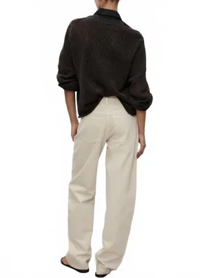 Mango High-Rise Balloon Jeans NWT Sand Size 0 EUR 32 thumbnail 2