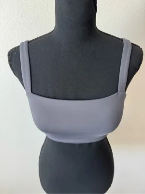 Vuori Set Evolve Square Neck Bra in Charcoal Grey Size Extra Small Like New thumbnail 5