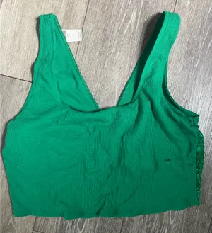 Lace Waffle Longline Aerie Holiday Bralette thumbnail 3