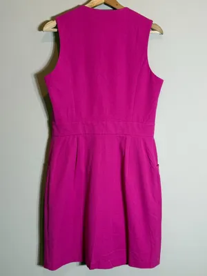 J. McLaughlin Hudson Front Zip Bi-Stretch Sheath Dress Women's 8 Pink Formal NWT thumbnail 9