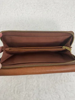 Fossil Brown Leather Wristlet Wallet thumbnail 4