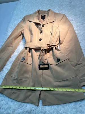 The Limited Tan Trench Coat with Buckle belt Size XS thumbnail 7