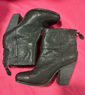 rag & bone Size 6 newbury Black Leather Ankle Booties. 36 EU thumbnail 1