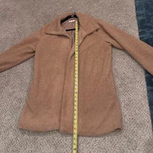 Kate & Sam Camel Brown Teddy CabinCore Coat Chic Cozy Faux Shearling Jacket L thumbnail 5