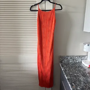 Orange gameday maxi dress thumbnail 3