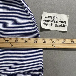 Tommy Hilfiger Button Up Shirt Size M Blue Striped Oxford Prep Classic Academia thumbnail 12