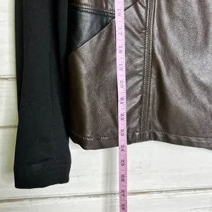 209 WST New York Vegan Leather Moto Jacket Size 8 thumbnail 7