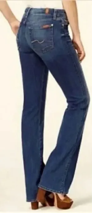 7 for All Mankind bootcut dark wash 27 jeans thumbnail 1